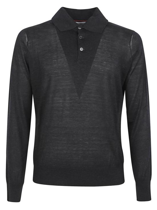 BRUNELLO CUCINELLI Men Polo Shirts MNB805415 C055 Black