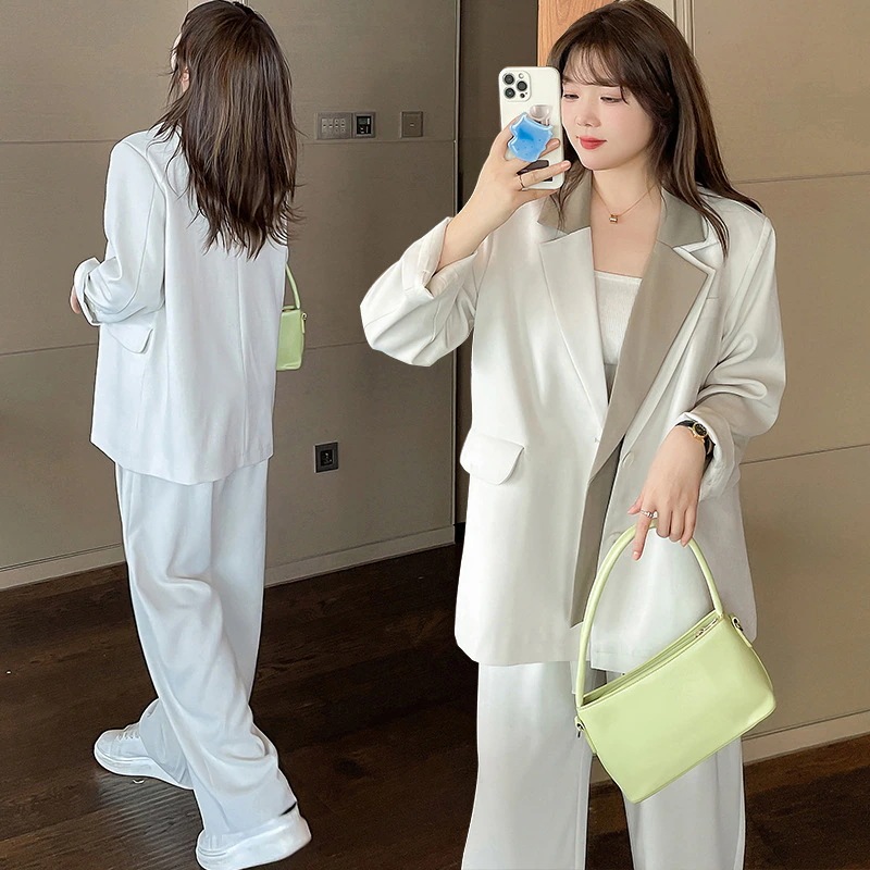 【3日で出荷】【ぽちゃまに】 秋新品 スーツセット XL-5XL 大きいサイズ 上下セット 体型カバー レディース セットアップ メガ割