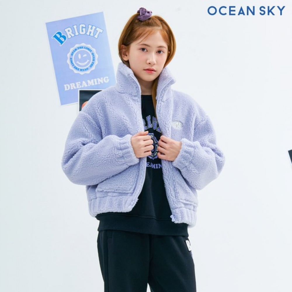 オーシャンスカイ 女の子 ボアポケット クロップジャンパー-CFJG4374D0D 4,942円