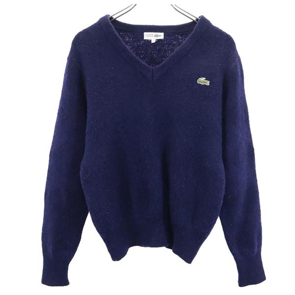 長袖 Vネック ウールブレンド セーター 2 ネイビー ニット メンズ