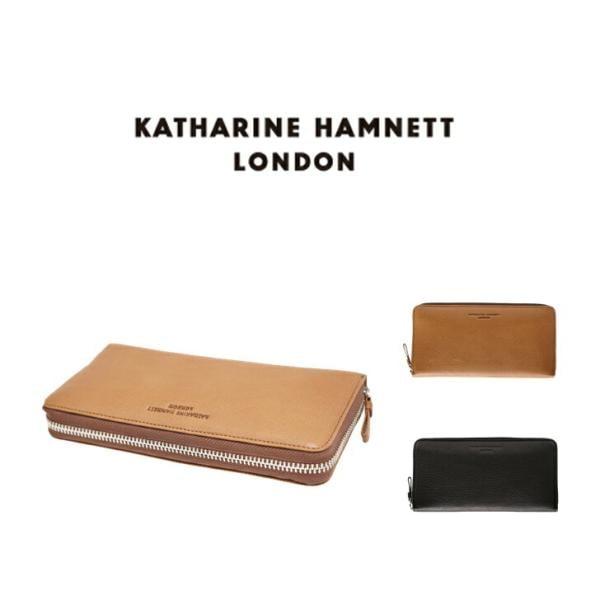 KATHARINE HAMNETT LONDON キャリーサリンハムネットロンドン ラウンドファスナー 長財布 490-57007 SOFTソフト 姫路レザー 本革 姫路産 高級 人気