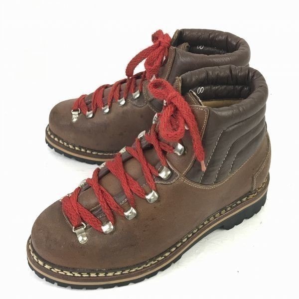 80s-90sビンテージLOWA/ローバー本革/トレッキングブーツ【4.5　23.0/茶】ビブラムソール/登山/山登り/Vintage bootsWB33-1