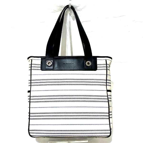 バーバリー Burberry キャンバス ボーダー バッグ トートバッグ ユニセックス 【中古】