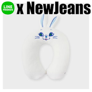 LINE FRIENDS TOKKI Newjeans ネックピロー クッション (WHITE) 韓国アイドル グッズ