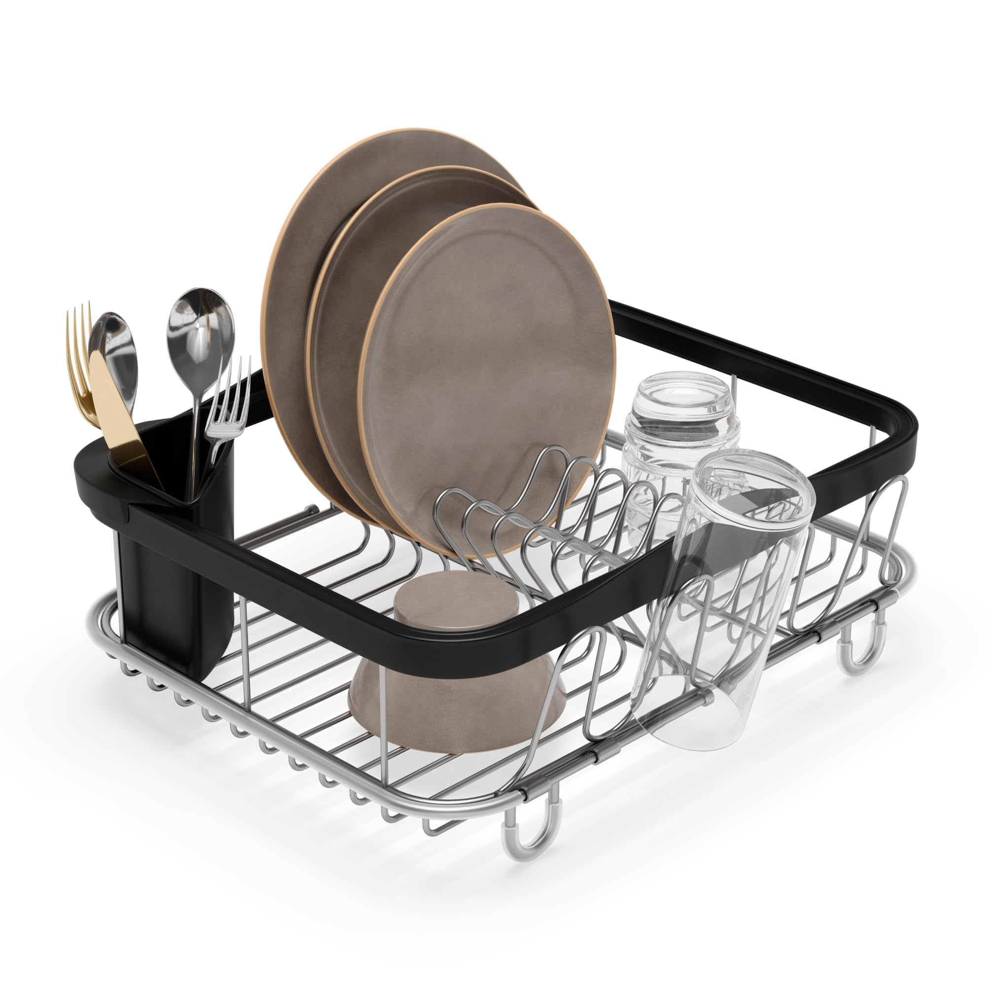 umbra SINKIN MULTI-USE DISH RACK(シンキン 3ウェイディッシュラック) ブラック/ニッケル 21004292047