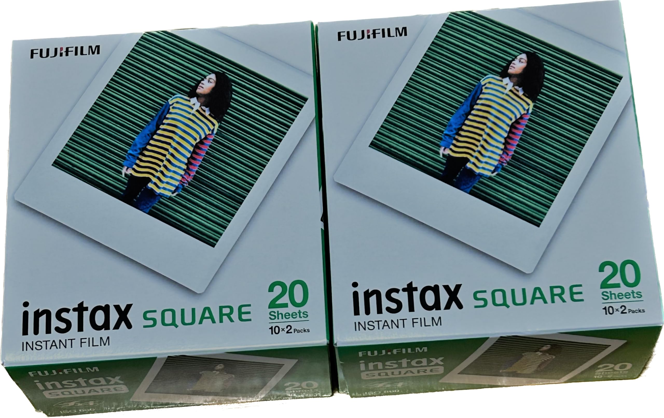 富士フイルム チェキフィルム スクエア INSTAX SQUARE 20枚入×2セット レンズクリーニングティッシュ付き
