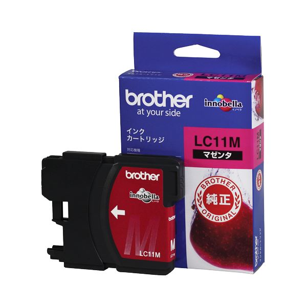 （まとめ） ブラザー BROTHER インクカートリッジ マゼンタ LC11M 1個 (×4セット)