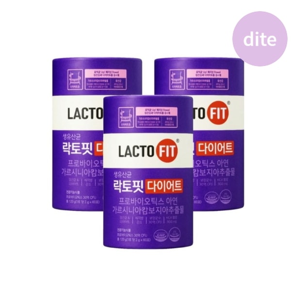 ロッテマートの人気商品【3 セット】 ダイエット乳酸菌 2gx60包/LACTOFIT/体脂肪/プロバイオティクス/生乳酸菌/亜鉛/ガルシニアダイエットサプリ/カテキン