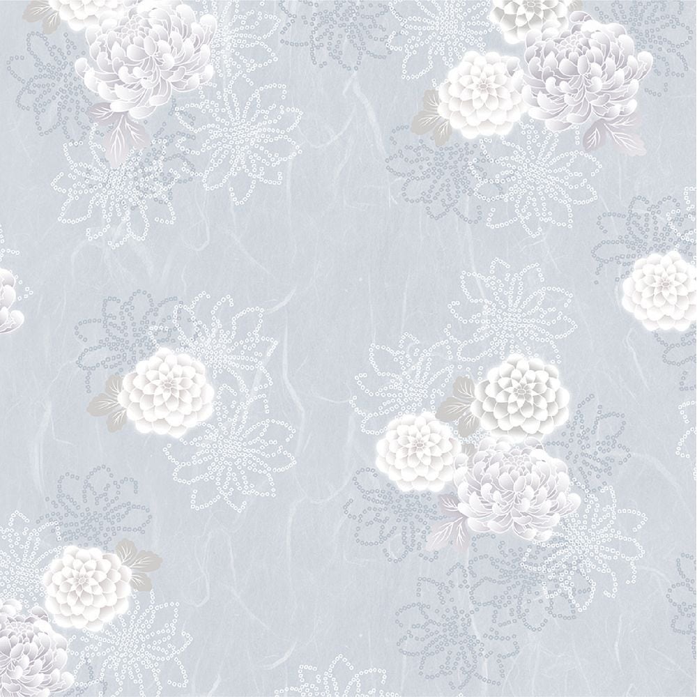 （まとめ買い）ササガワ 包装紙 仏事用 菊凪 半才判 50枚入 49-1808 [x3]