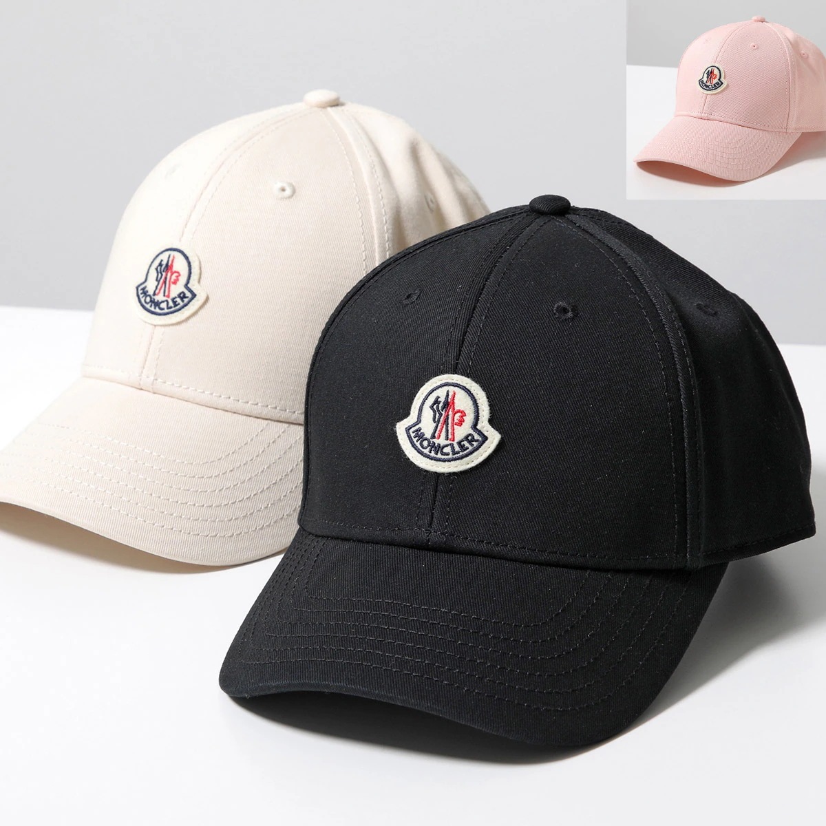 MONCLER モンクレール ベースボールキャップ BASEBALL 3B00055 04863 レディース コットン アイコンパッチ 帽子 カラー3色