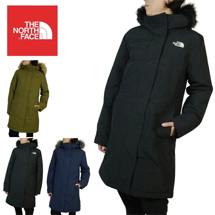 ノースフェイス THE NORTH FACEレディース ダウンジャケットW ARCTIC PKA IIウィメンズ アークティック パーカー2 ブラック ミリタリ