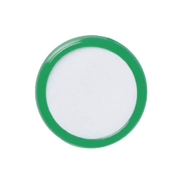 （まとめ） 西敬 丸型名札 両用 緑(×50セット)