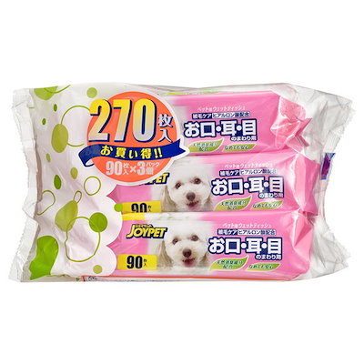 他サイト： JOYPET(ジョイペット) ウェットティッシュ 口・耳・目 3個パックの商品画像