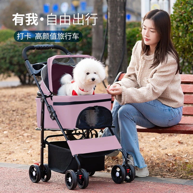 【急速出荷】ペットカート歩行代行猫犬テディカート外出中小型犬牽引車軽量折りたたみ分離可能