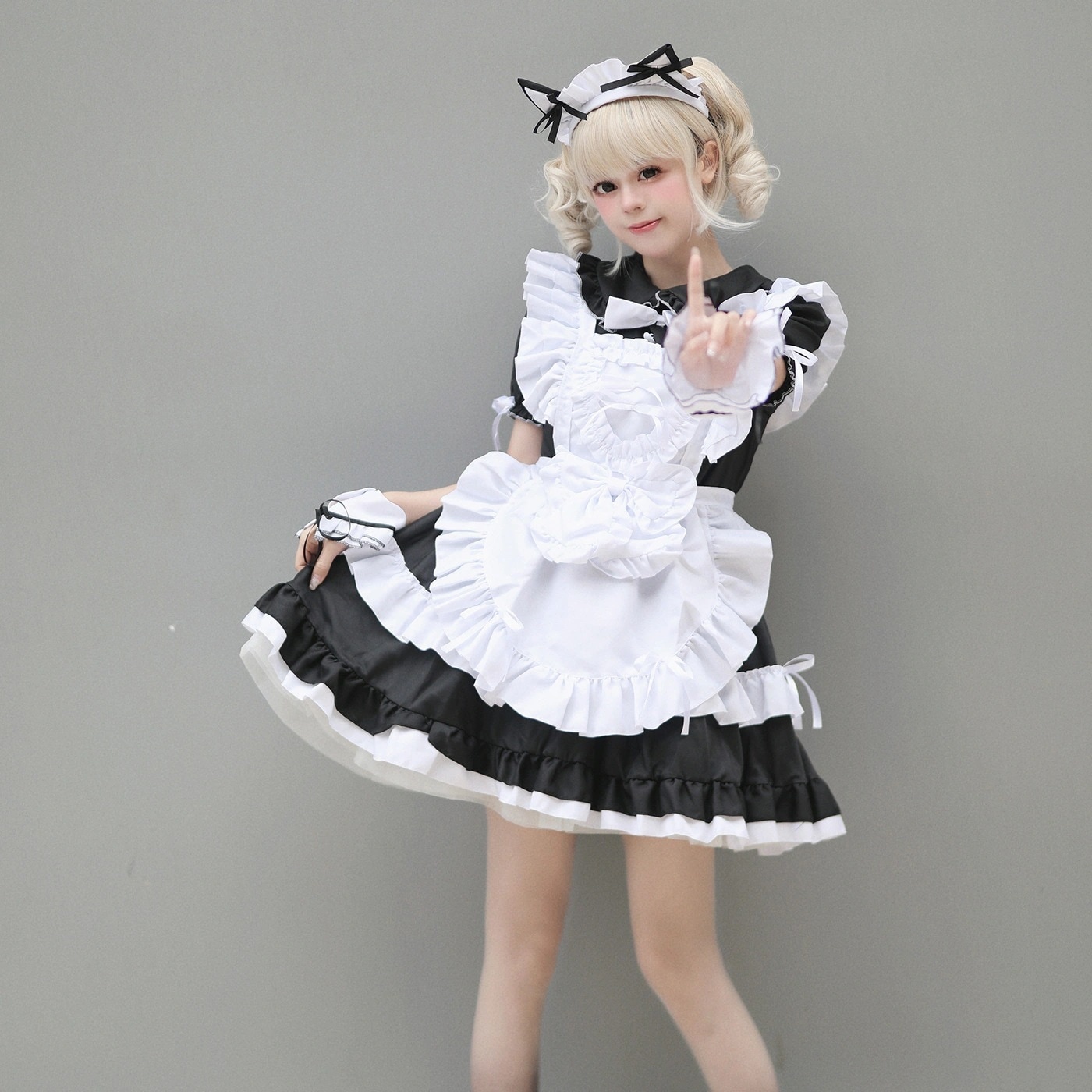 【2025新作】日韓萌妹秋葉原豪華メイド衣装コスプレ衣装