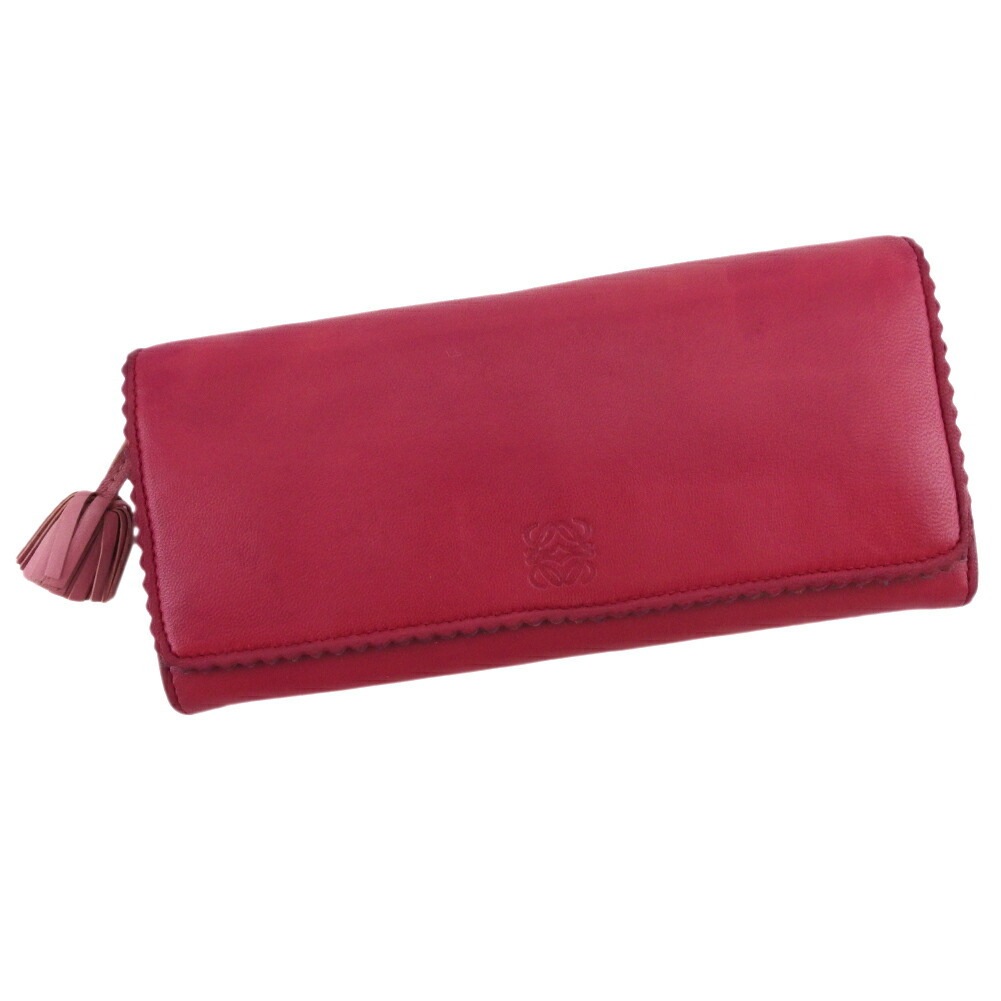 長財布 アナグラム タッセル付き ピンク ゴールド レディース 中古 15,077円