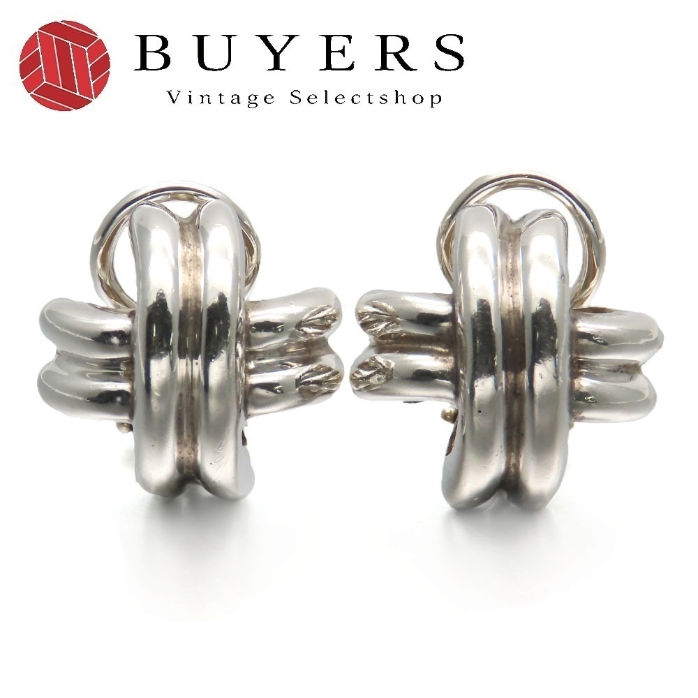 中古 イヤリング シグネチャー シルバー925 約7.8g シルバー アクセサリー クロス かわいい レディース 女性