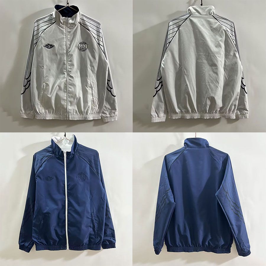 2425パリトレーニングスーツ外観服ジャージの男性用長袖ジャケット両面ウィンドブレイカーのユニフォーム秋と冬のスポーツウェア