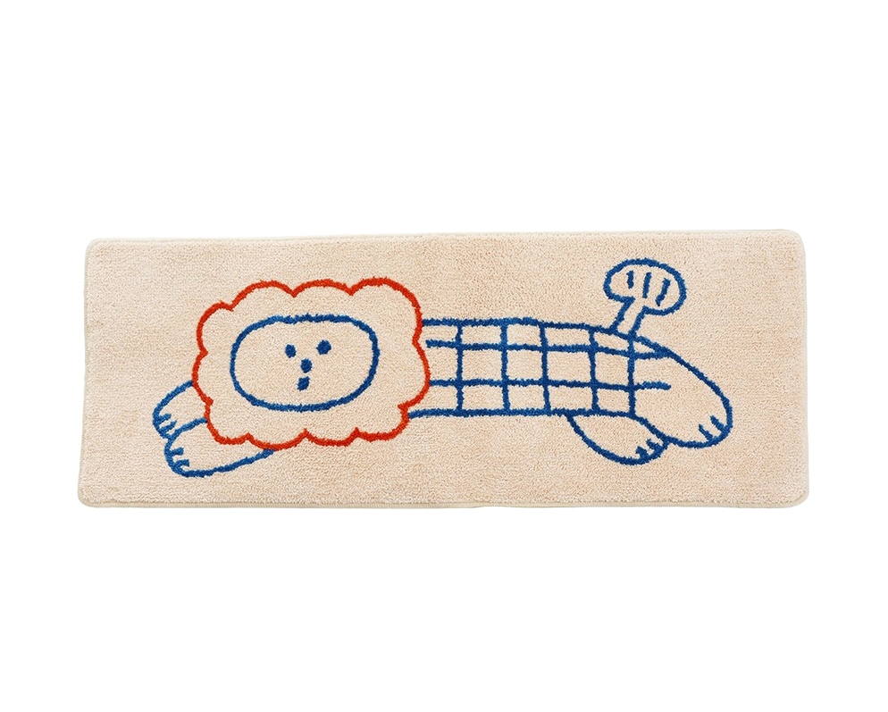 可愛い ライアンロング バージョン /マット/バスルーム/フロアフット/ラグマット/滑り止め/屋内ホームパッド/ソフト/リビング/ベージュ