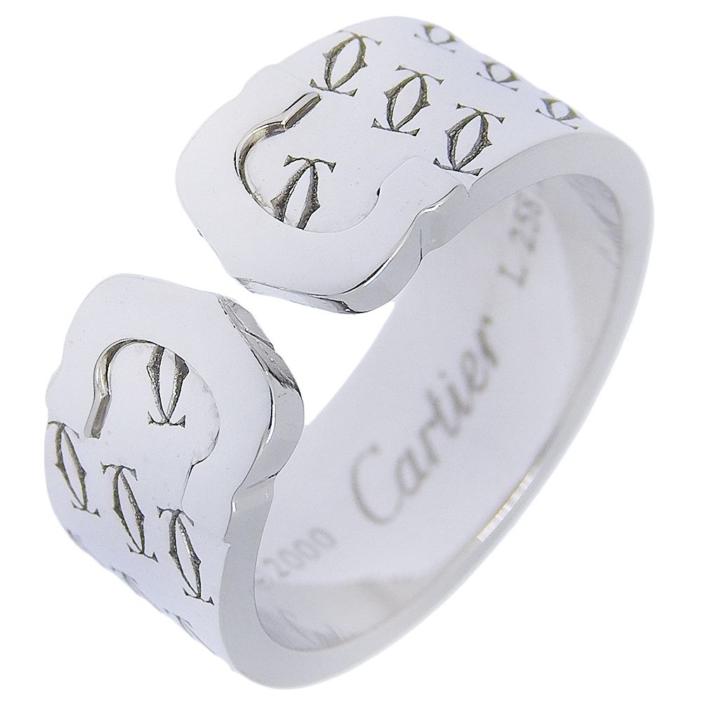 C2 2000年クリスマス限定 リング・指輪 K18ホワイトゴールド 14.5号 約11.7g レディース 中古品 Aランク