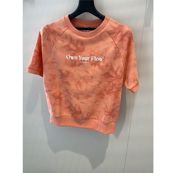 W ホワイトメッシュ チュリールーズフィット クロップ半袖スウェットシャツ QR122ORS31 COR