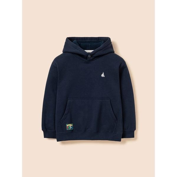 [BEANPOLE KIDS] フーズイエティ グラフィック起毛フード付きスウェットシャツ ネイビー (BI5Y41U06R)