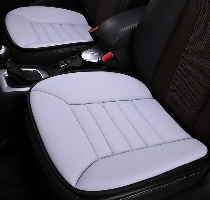 車用 低反発 カーシートクッション 前部座席 シートカバー 自宅 オフィス にも グレー 2枚set( グレー 2枚set, free)