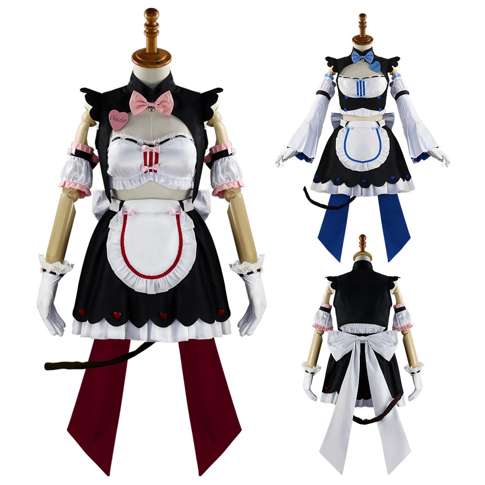 Cos衣類チョコレートとバニラキャットガールパラダイスレーガールスプレ衣料品メイド服