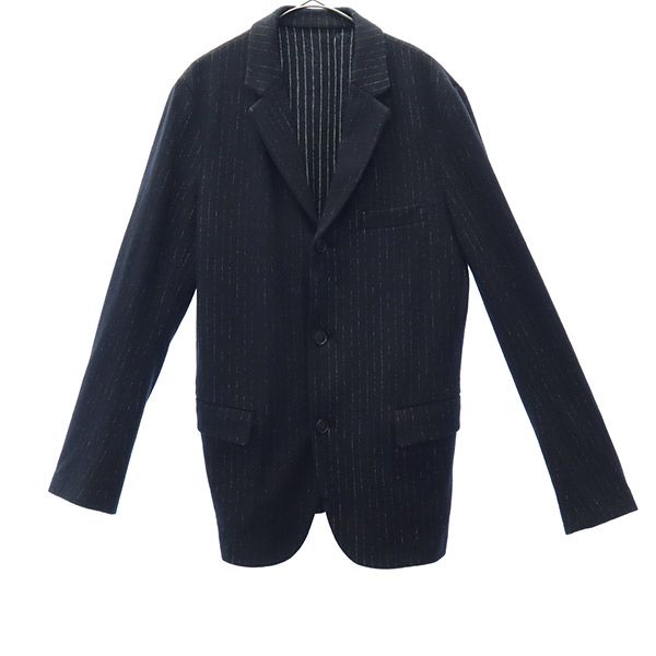 ウールブレンド ストライプ テーラードジャケット 2/48 ブラック メンズ