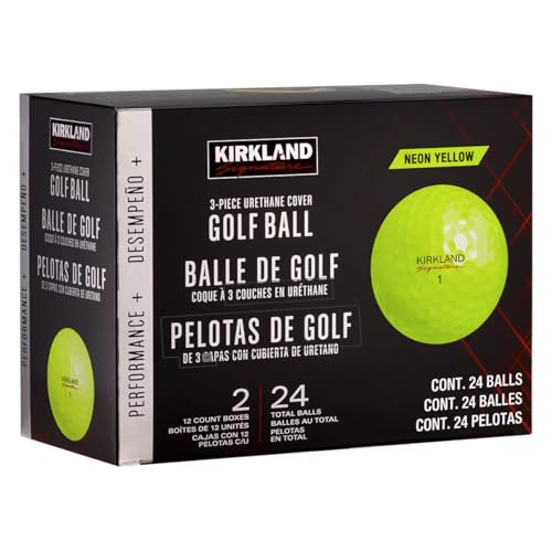 カークランドシグネチャー 3ピースゴルフボール バージョン2.0 イエロー 24個入り