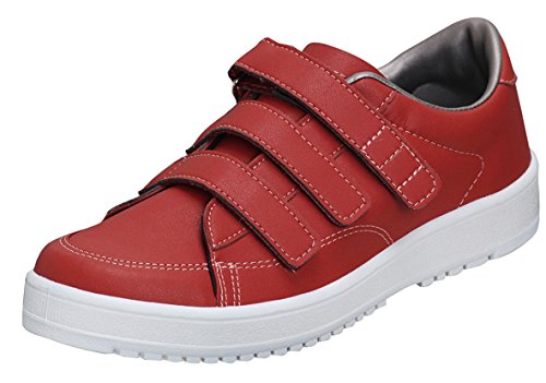 ムーンスター メンズ/レディース リハビリ 介護靴 Vステップ07 (両足同サイズ) レッド 22 cm 3E