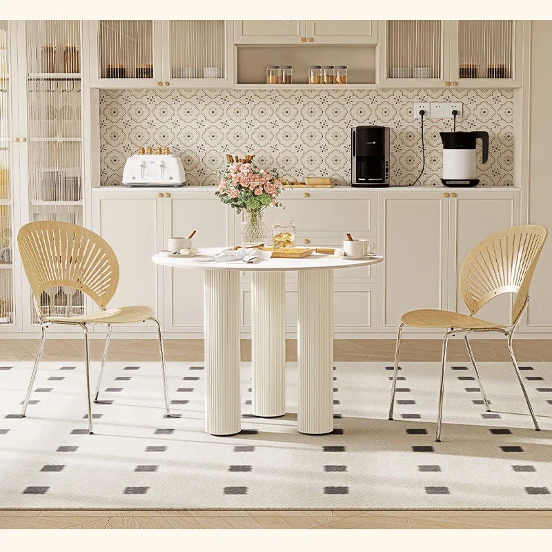 セラミックラウンドダイニングテーブル リビング食卓テーブル リビング・ダイニング向け ピュアホワイト おしゃれ 食卓テーブル セラミック天板 組立簡単 省スペース 耐高温 感 モダン stqi 20,873円