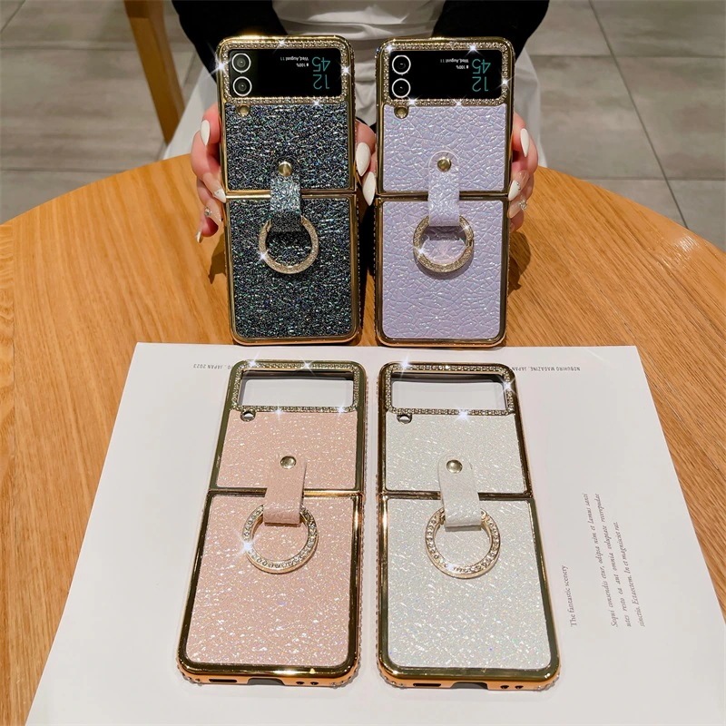 Samsung Galaxy Z Flip4 ケース PCメッキ ダイヤモンド キラキラ おしゃれ お洒落 galaxy z flip3 携帯ケース 耐衝撃 落下防止 高級感 韓国人気 スマホケース