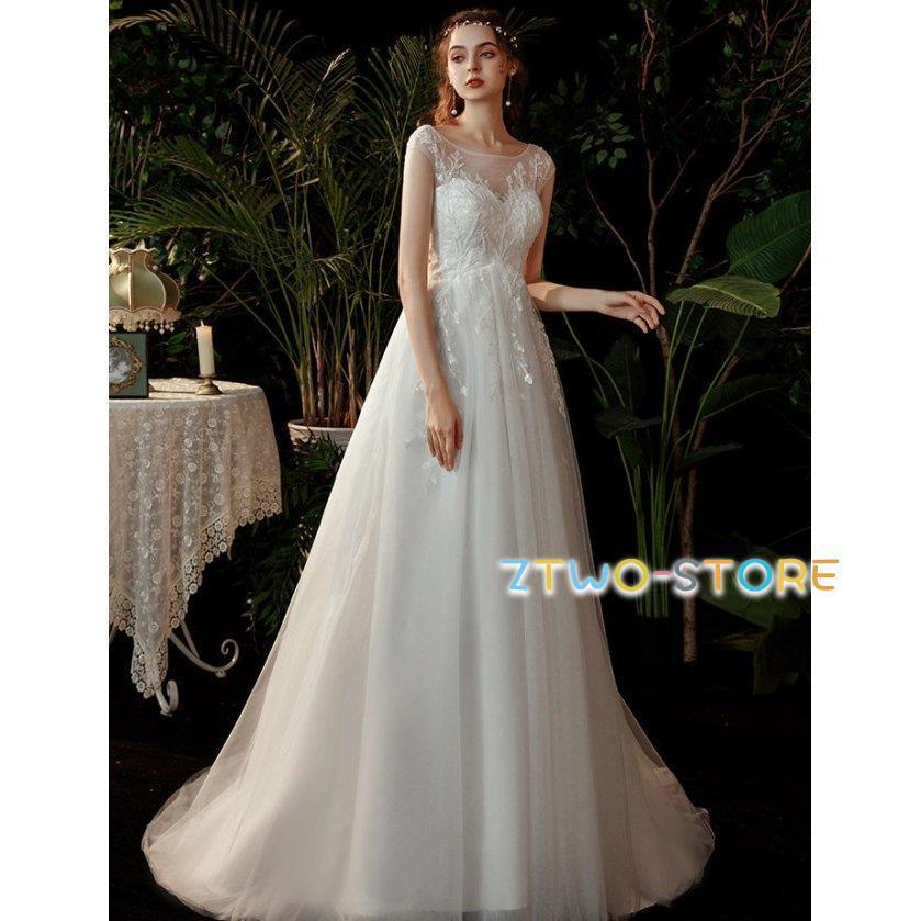 【急速出荷!】ワンピースドレスドレストレーン ロングドレス ハイウエスト ウエディングドレス 白 ドレス エンパイアライン 花嫁 刺繍 二次会 結婚式 4L ル 3L 大きいサイズ Aライン 7,355円