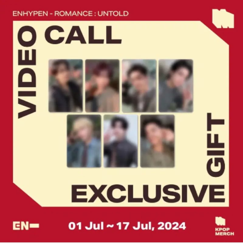 [SHOPEE X KPOPMERCH VIDEOCALL 7EA/1SET]ENHYPEN ROMANCE UNTOLD (NO ALBUM,only PHOTOCARD) 11,840円