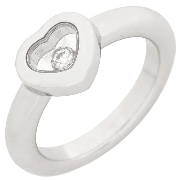 ショパール CHOPARD リング 指輪 ハッピーダイヤモンド アイコン K18WG ダイヤモンド ホワイトゴールド 750 18K ムービングダイヤ 1P ハート 10号 82/2889-20【中古 131,840円