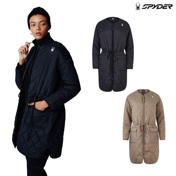 [] 女性キルティングロングジャケット SPIWCNJK351W