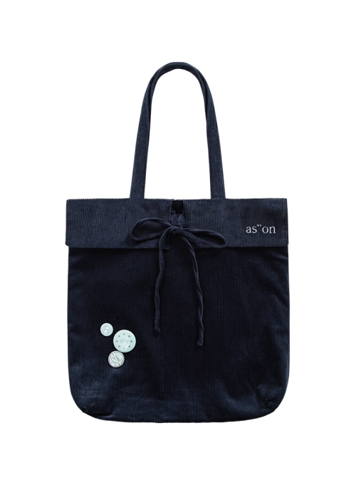 【AS"ON】 OLGA CORDUROY BAG / NAVY ショルダーバッグ 正規品