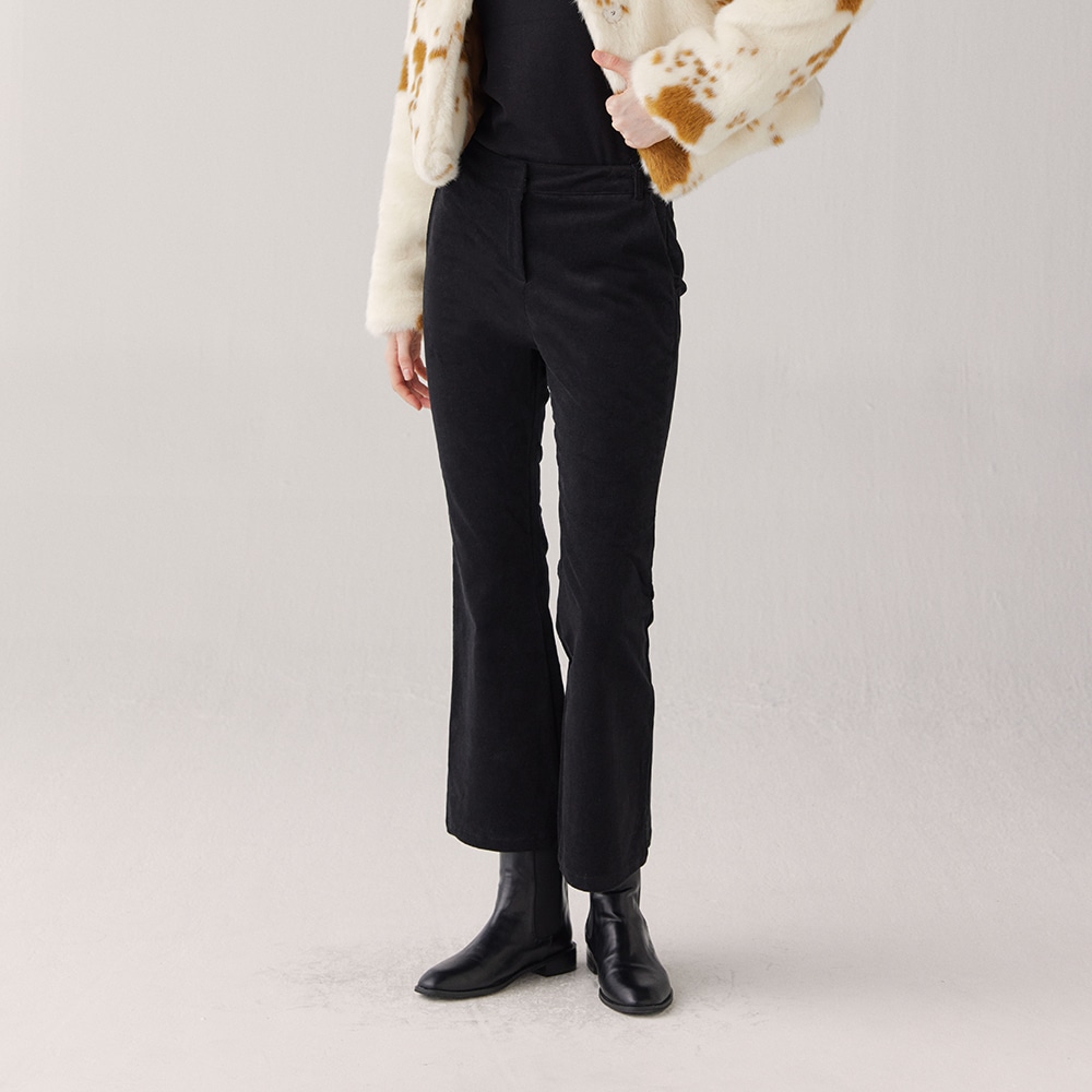 CORDUROY LOW-RISE BOOTS CUT PANTS(2 COLOR)