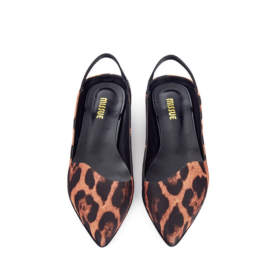 レオパードスリングバッグシューズ