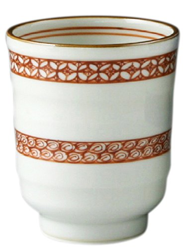 京焼 清水焼 岩華窯 湯呑 小 赤帯古紋 ugs607-02