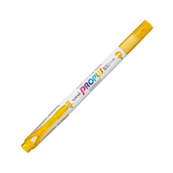 (まとめ) 三菱鉛筆 蛍光ペン プロパスウインドウ ソフトカラー ヤマブキ PUS102T.3 1本 (100セット)