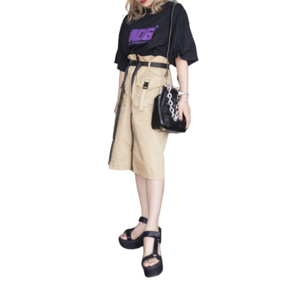 Cargo H-Line Skirt+Belt SET (beige) A.D.G レディース