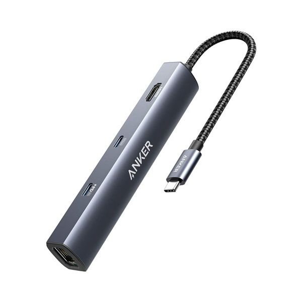 アンカージャパン ANKER PowerExpand 6-in-1 USB-C PD イーサネットハブ グレー A8365NA1 1個