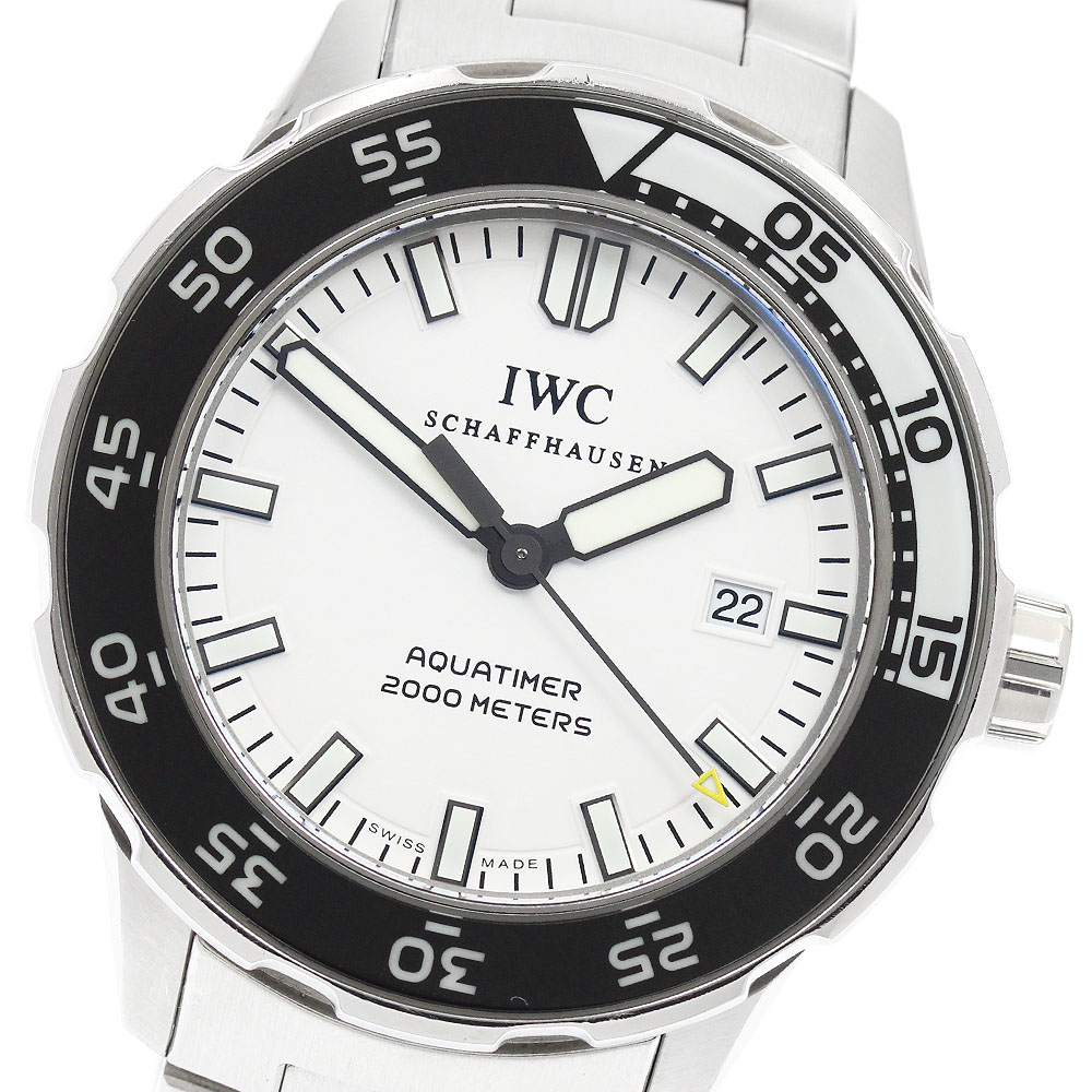 IWC SCHAFFHAUSEN IW356805 アクアタイマー デイト 自動巻き メンズ 保証書付き_947361【中古】