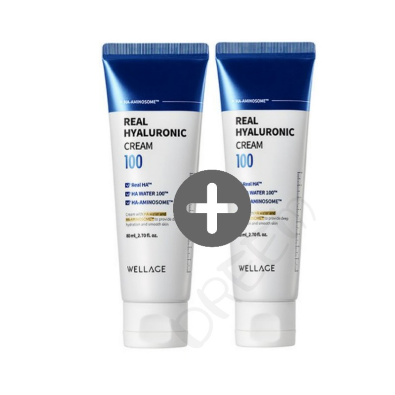 リアル ヒアルロニック 100 クリーム 80mlx2個  /韓国コスメ 韓国スキンケア
