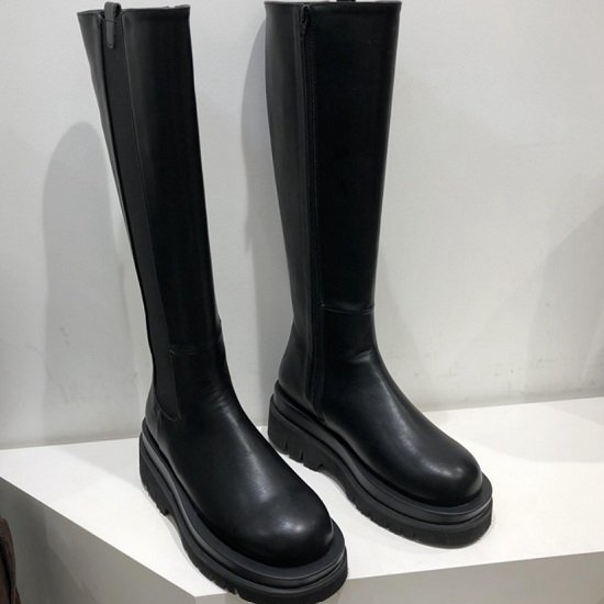 【取寄：納期2週間】ブーツ レディース ロング丈 サイドゴア ロングブーツ 厚底 6cm 歩きやすい かわいい ロングブーツ レディース サイドジッパー 履きやすい ブーツ レディース ロング丈