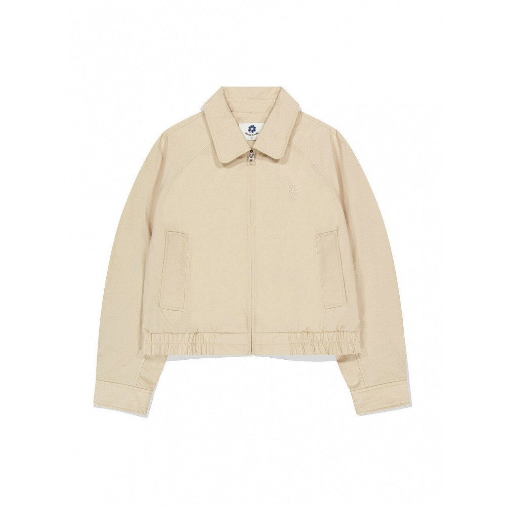 Whatitisnt 女性用フローリーカラージップアップジャケットベージュ