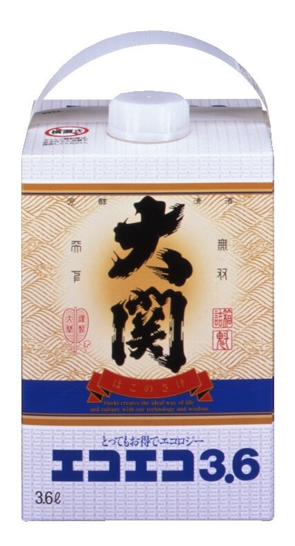 1ケース単位2本入り大関　エコエコパック　3.6Ｌ2本入り清酒メーカー：大関(株)