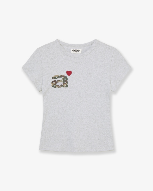 【AEAE】 DOT SMALL LETTER TEE [LIGHT GREY/CAMO] 正規品